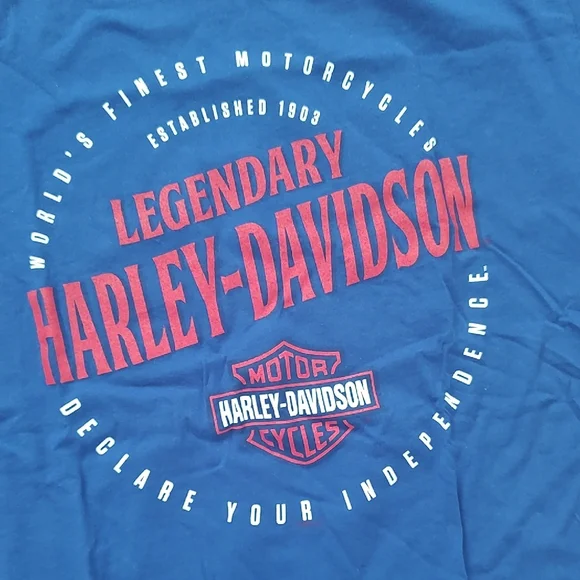 Harley-Davidson Legendary Blue T-Shirt - Picture 3 of 5